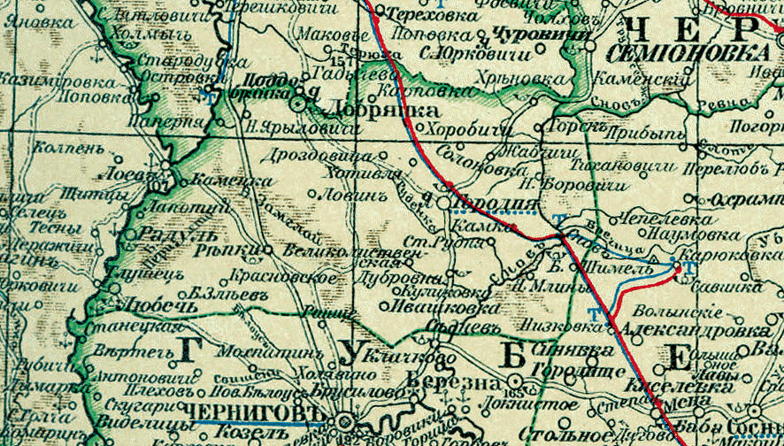 Городня, Бутовка и Солоновка на картах Karta24